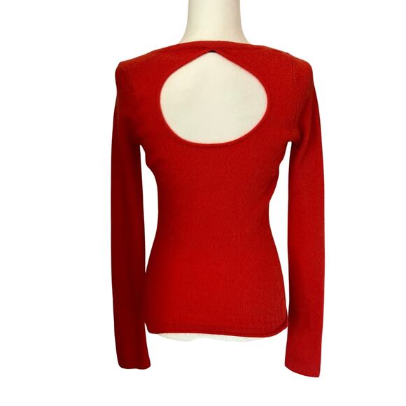 Datch Italian Angora Wool Sweater Orange Red Y2K - Picture 3 of 7